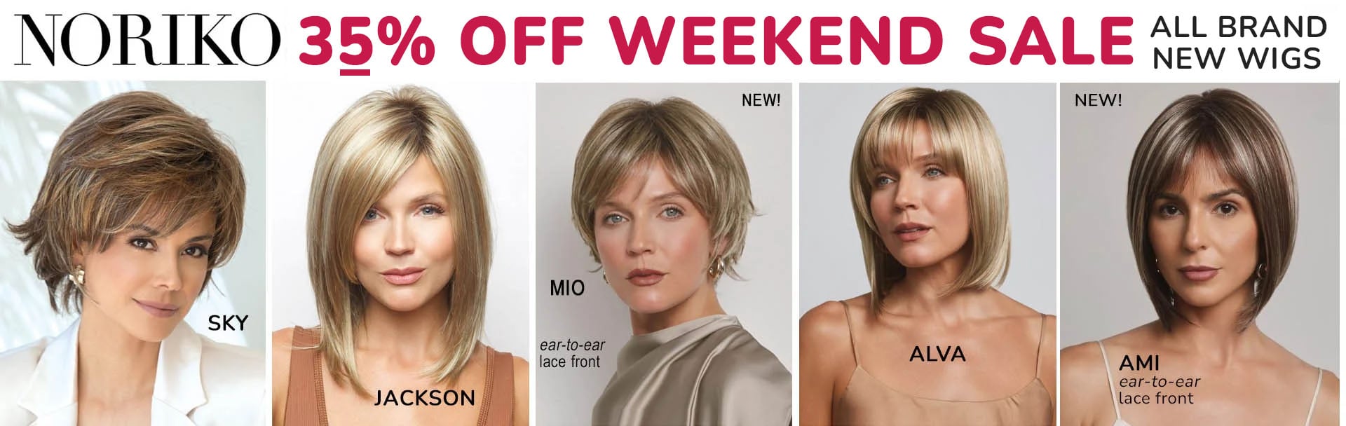 Noriko wigs 33% off