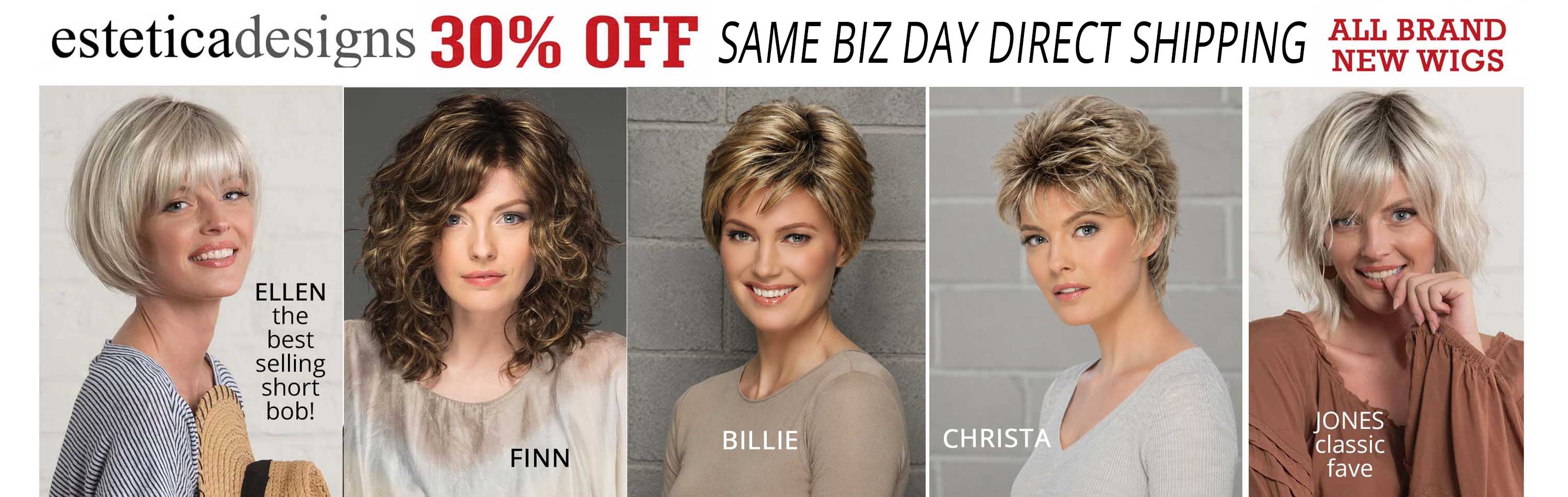 estetica wigs 30% off