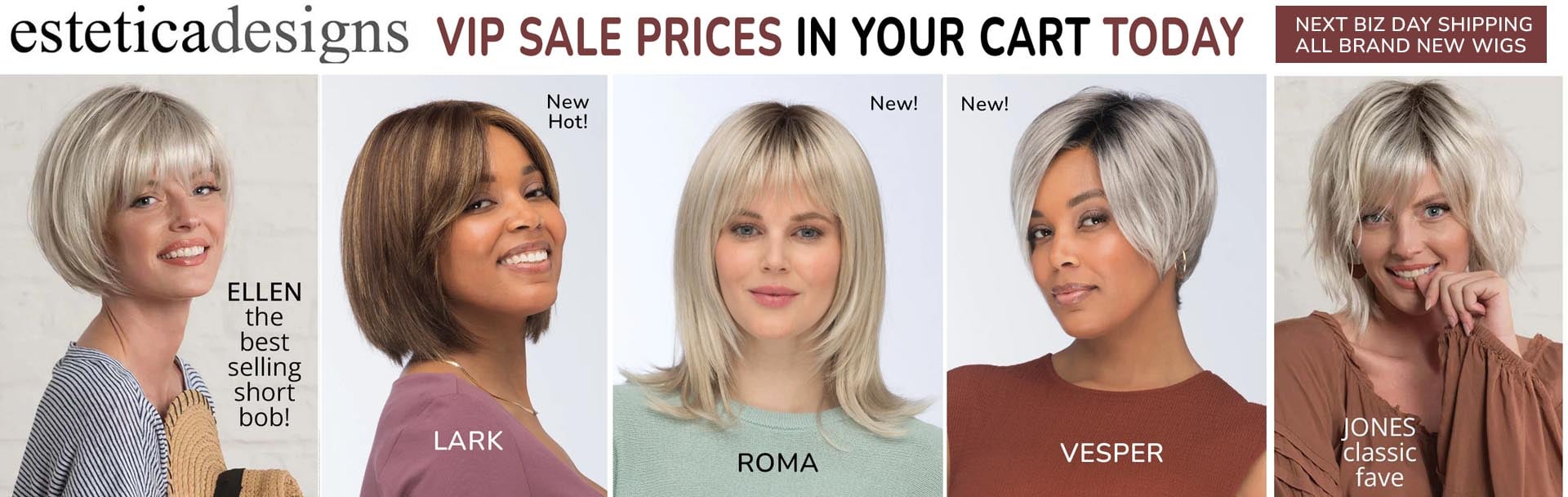 Estetica wigs 35% off