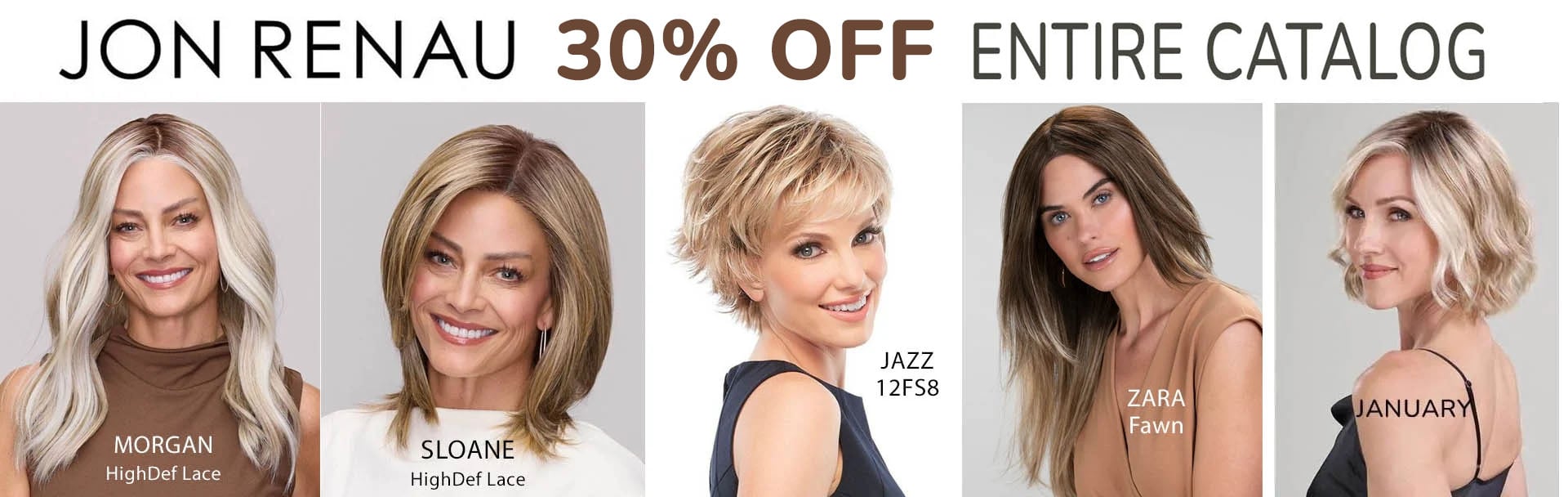 Jon Renau wigs 30% off