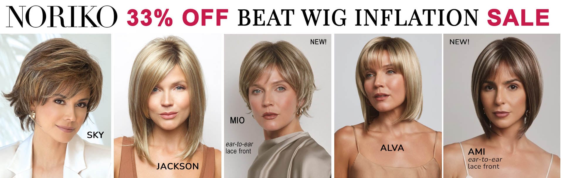 Noriko wigs 33% off