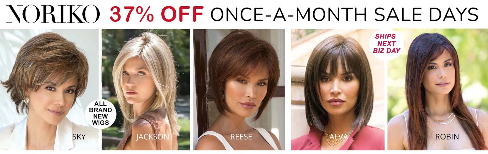 Noriko wigs 33% off