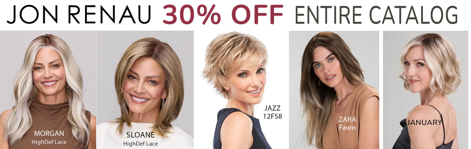 Jon Renau wigs 30% off